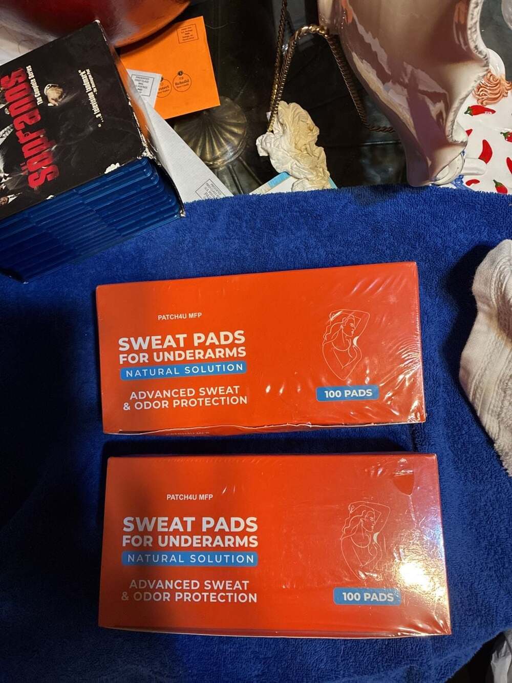 2 boxes PATCH4U MFP Disposable Underarm Sweat Pads - 100 Pack